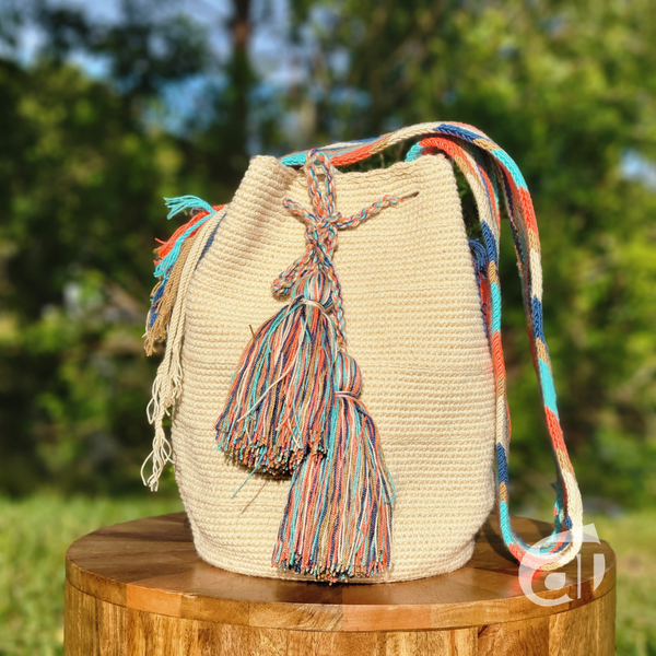 crochet bucket bag, shoulder bag, crossbody bag, beach bag, hobo bag, sling bag, boho bag, crochet shoulder bag, mochila wayuu, woven bag, knit bag